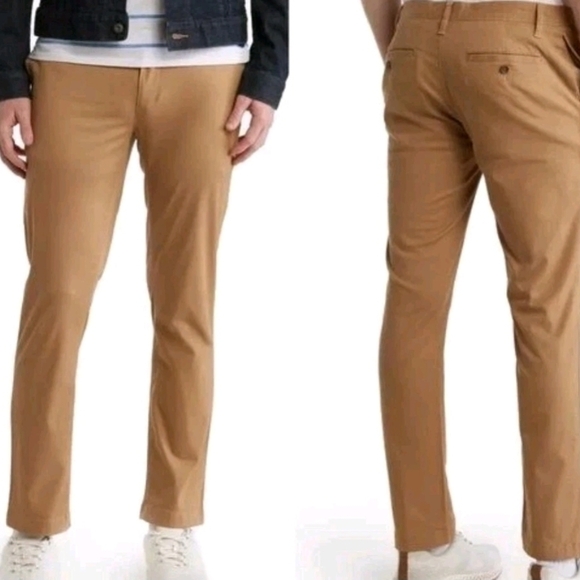 14th & Union Other - 14th & Union Wallin Stretch Twill Khaki Chino Pants Tan Slim Fit Sz 34 x 30